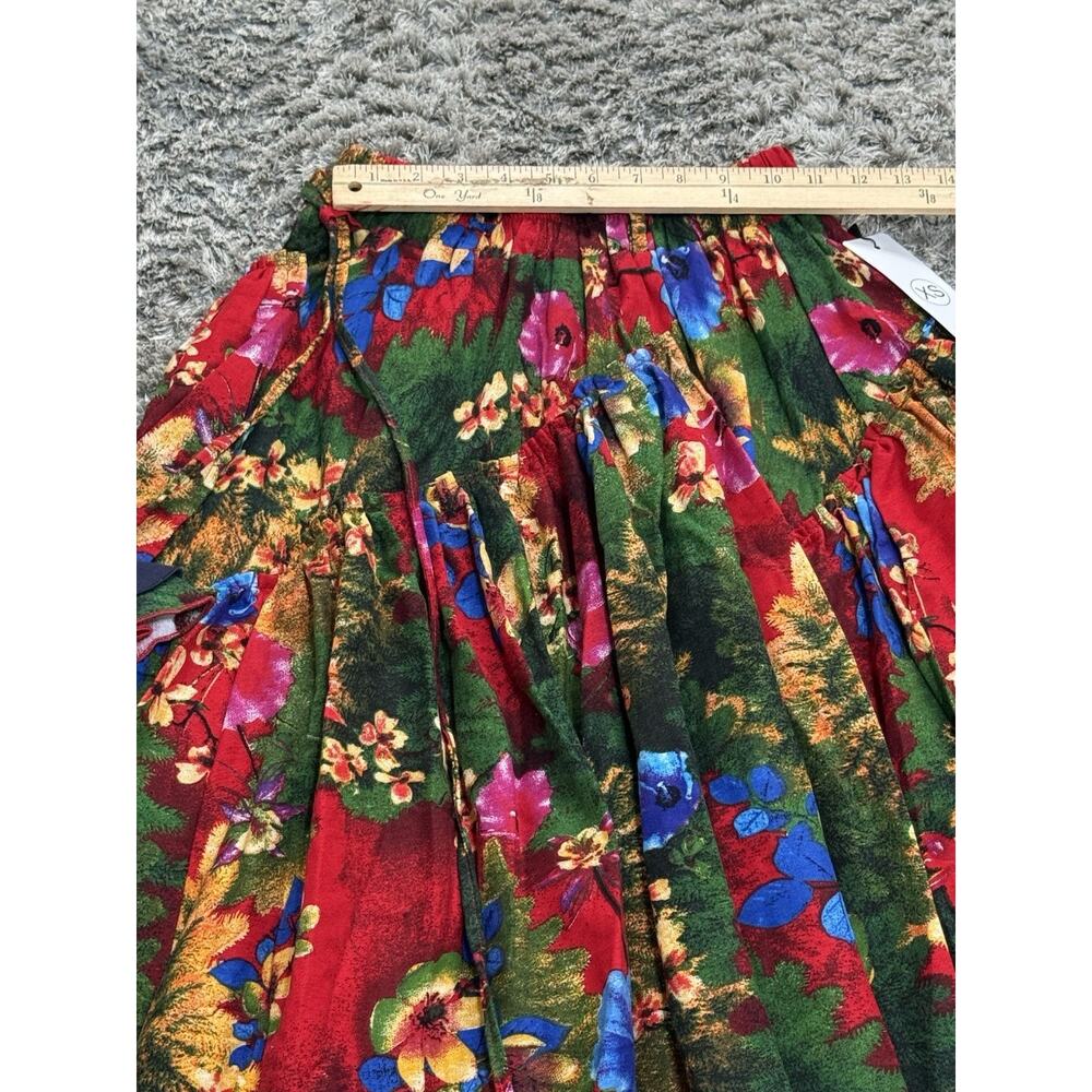 Vintage Women’s Maxi Skirt Floral Boho Layered Festival Whimsigoth Size XS NWT - Picture 11 of 12